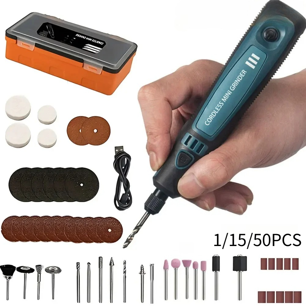 Wood Chisel Set - Bezprzewodowa elektryczna szlifierka USB, przenośny zestaw